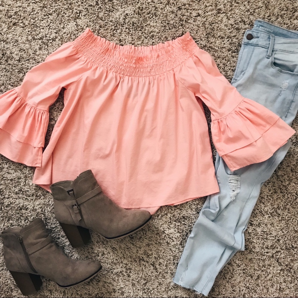 Pink Off the Shoulder Top